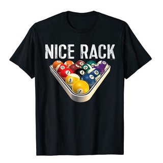 ขายดี!Funny Pool Billiards TShirt: Nice Rack Tee Printed On T Shirt Cheap Tops Shirts Cotton Youth Summer   huom HXZDS-5