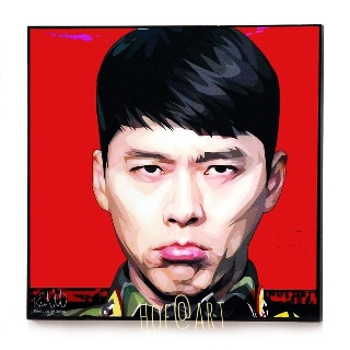 Hyun Bin ฮยอนบิน นักแสดง ซีรี่ย์ Crash Landing on You ดาราเกาหลี รูปภาพ​ติดผนัง pop art กรอบรูป แต่งบ้าน ของขวัญ