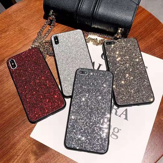 Xiaomi Mi Mix 2s 3 A1 A2 Mi 8 Lite 8 SE Mi 9 Diamond Bling Glitter Shiny Soft TPU Frame Hard Back Case Cover