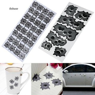 FHUE_Creative Faux Bullet Hole Orifice Stickers Shothole Car Auto Windows DIY Decal