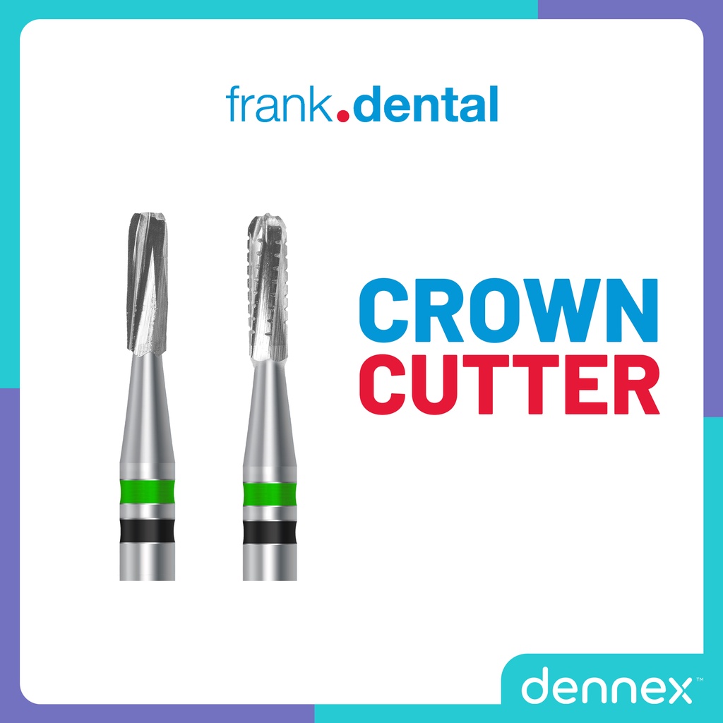 Frank Dental ชุดหัวกรอรื้อครอบฟันโลหะ Crown Cutter For Metal by Dennex