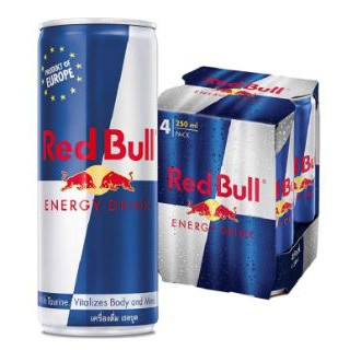 เรดบูล เครื่องดื่มชูกำลัง ขนาด 250ml ยกแพ็ค 4กระป๋อง REDBULL CAN KRATINGDANG