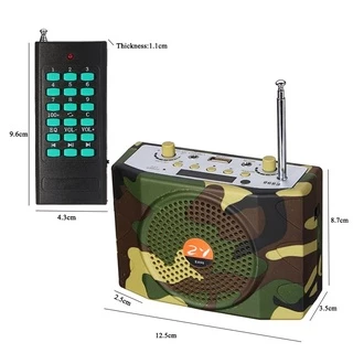 E898 การล่าสัตว์ ลำโพงไร้สาย FM โทรโข่ง ลำโพงพกพาต่อนกต่อสัตว์รุ่นบลูทู ธ ด้วยรีโมทคอนโทรลระยะไกล ประมาณ 1000 เมตร