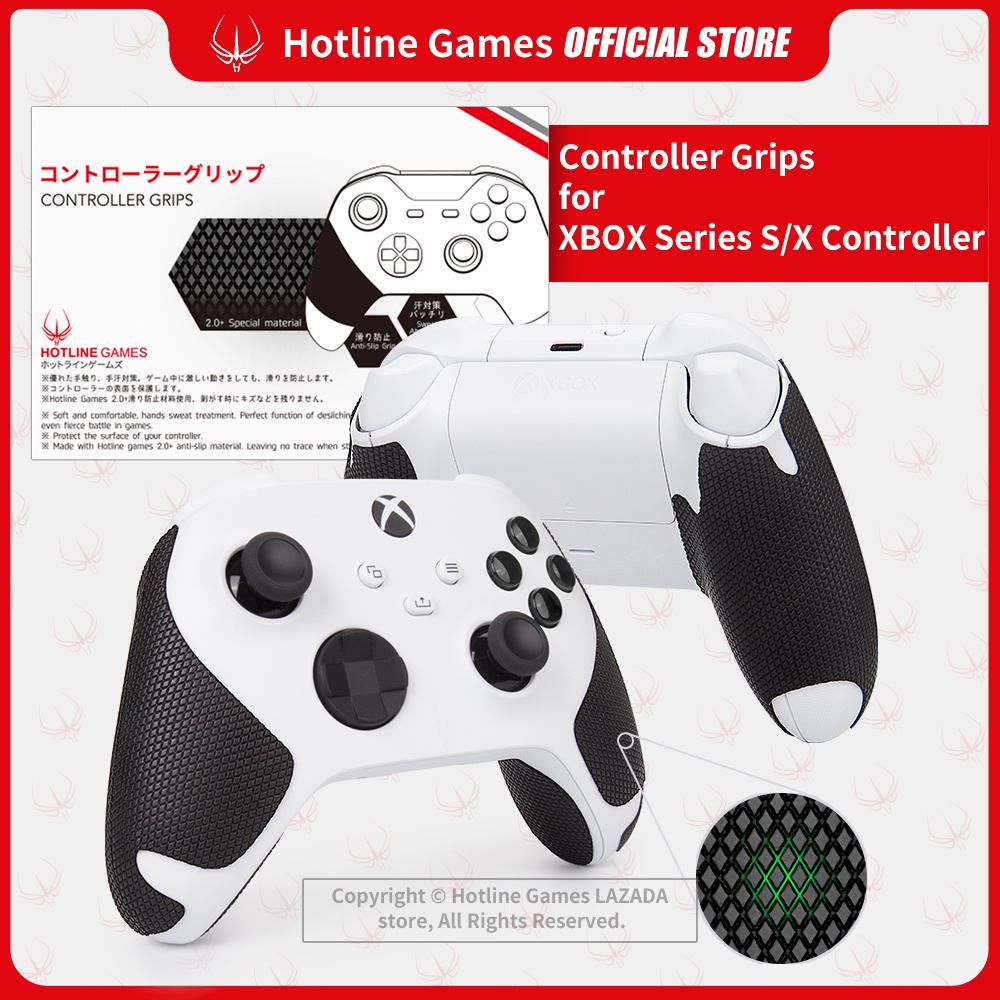 Hotline Games 2.0Plus Controller Grip Tape สําหรับ Xbox Series X /S Controller Handle,สติกเกอร์กันลื่น
