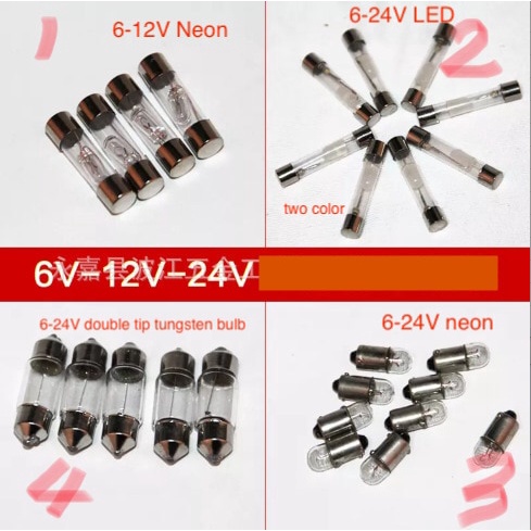 10 ชิ้นนีออน/หลอดไฟ Led สําหรับวงจรรถยนต์ DC Tester 6V 12V 24V แรงดันไฟฟ้า Auto Vehicle Gauge ทดสอบปากกาวัด