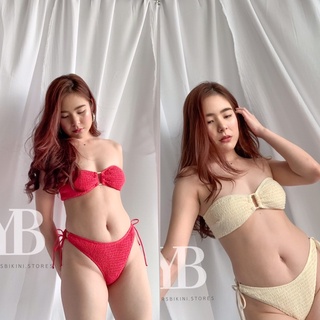 Yours.bikini​ #BK1519☀️บิกินี่​ ชุดว่ายน้ำทูพีชแต่งห่วงทอง