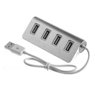 Usb 2.0 HUB High Speed Mini 4 พอร์ตไฟLEDสีฟ้าUSB Hub Splitterอลูมิเนียมสำหรับ Computer แล็ปท็อปเดสก์ท็อปPCคอมพิวเตอร์