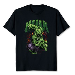 เสื้อยืดสุดเท่GILDAN เสื้อยืดแขนสั้นลําลอง ผ้าฝ้าย 100% พิมพ์ลายกราฟฟิค The Hulk พรีเมี่ยมSto5XL