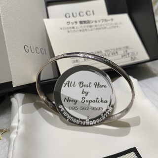 🎁ของขวัญ กำไลข้อมือ เงินแท้ Gucci อุปกรณ์ครบ กล่อง ถุงผ้า การ์ด กำไลกุชชี่ เงิน925