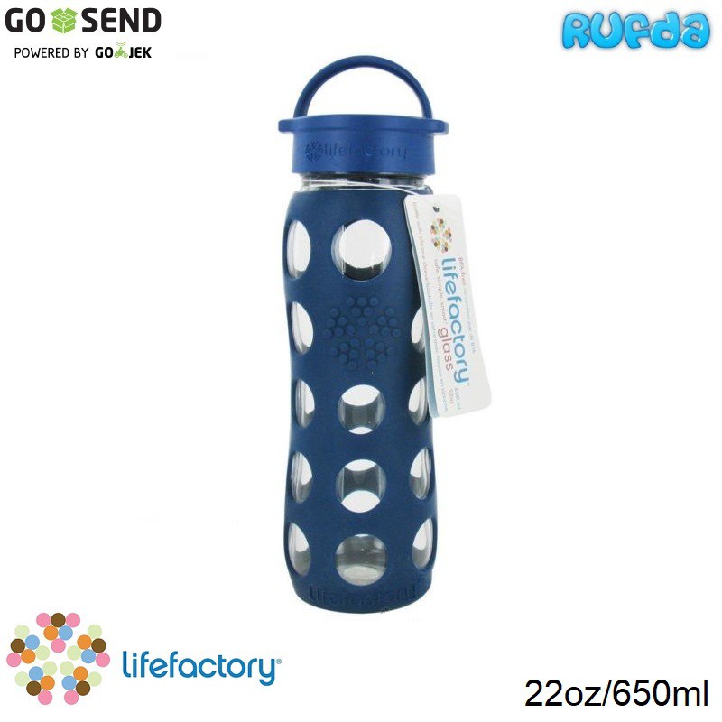 Life Factory 22oz MIDNIGHT BLUE Classic Cap - Lifefactory 650ml