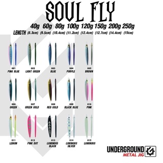 เหยื่อจิ๊ก ตกปลาทะเล / Metal Jig Underground Soul Fly