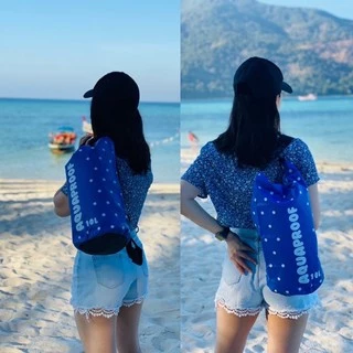 { ขายดี พร้อมส่ง } 🌴💙 กระเป๋ากันน้ำ AQUAPROOF 10L รุ่นลายจุด สีสันสดใส สีสดโดดเด่นถ่ายรูปสวย
