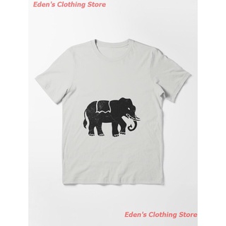 2021 กรุงเทพ Symbol Thai Black Elephant Bangkok Asian Gift Idea Essential T-Shirt เสื้อยืดลายไทย ผู้ชายและผู้หญิง
