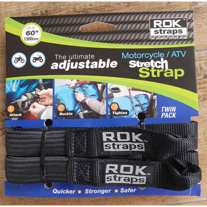 สายรัดสัมภาระ Rok straps  สายรัดอเนกประสงค์ ขนาด 60 นิ้ว / 7 สี/ลาย ของแท้ 100% ลิขสิทธิ์