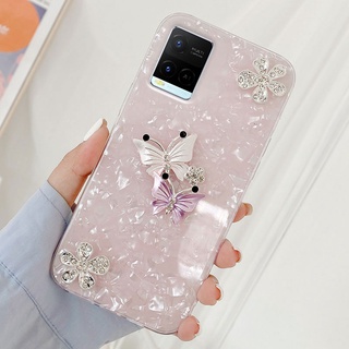 เคส Vivo Y33s Y21 2021 กันกระแทกลายผีเสื้อสําหรับ เคสโทรศัพท์ Vivo Y21 Y33s Case Cover