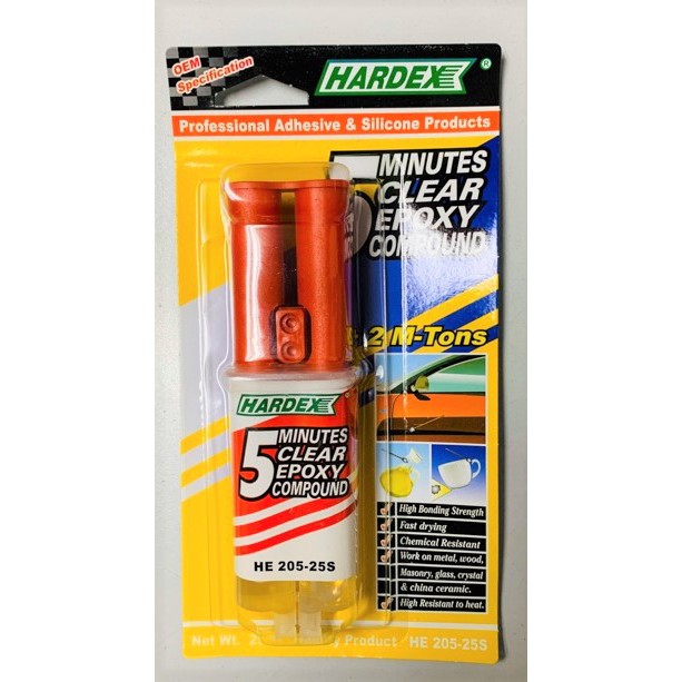 HARDEX 5 นาที Clear Epoxy Compound (+2 M-Tons) 25ML - HE-205-25S