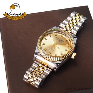 AMERICA EAGLE นาฬิกาข้อมือสุภาพบุรุษ สายสแตนเลส รุ่น AE001G - Silvergold/Gold #4