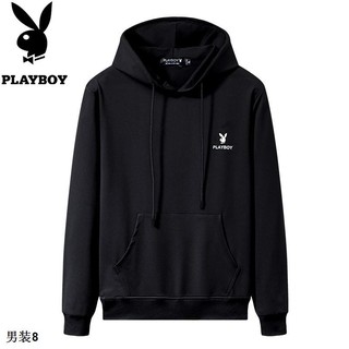 ☼♟playboy เสื้อกันหนาวแฟชั่น มีฮู้ด แบบลําลอง คุณภาพสูง