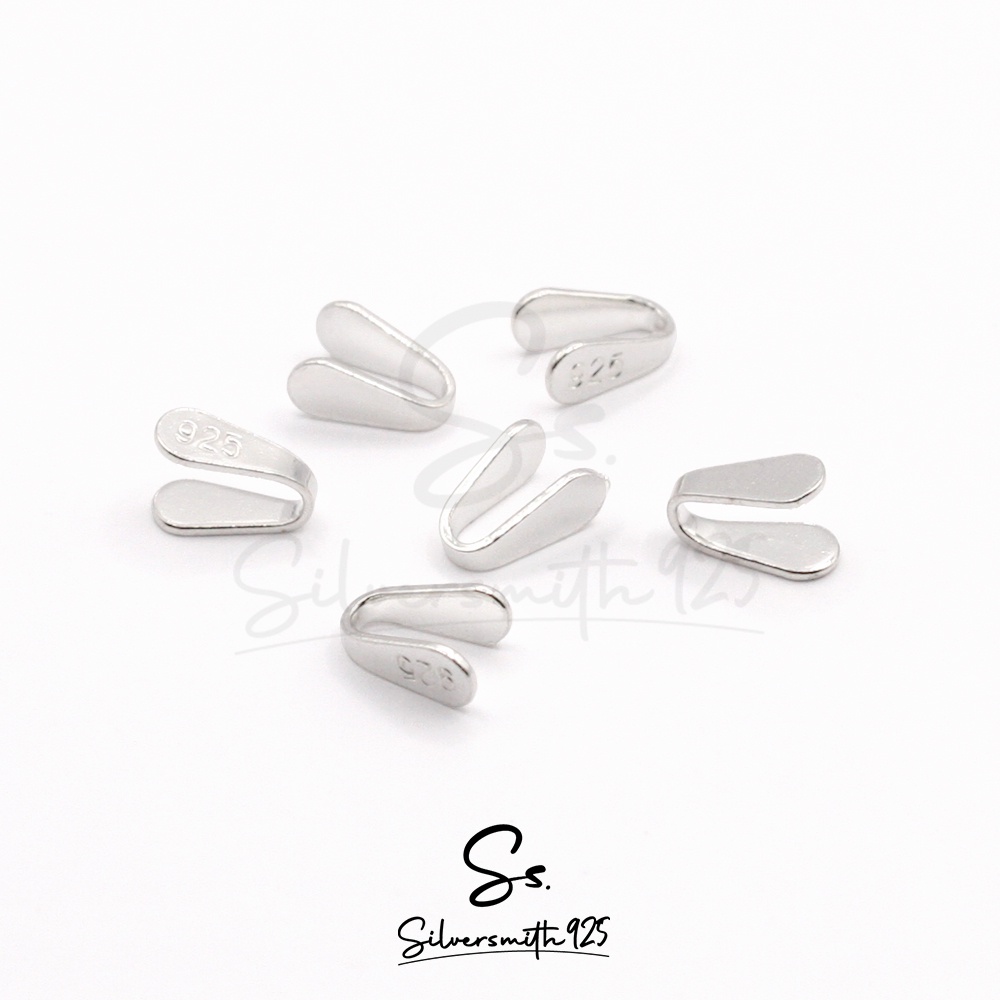 หัวหุ้มปลายสร้อยแบบแบน เงินแท้92.5% ใช้สำหรับหุ้มเชื่อมติดกับปลายสร้อยคอ สร้อยข้อมือ อะไหล่สร้อย