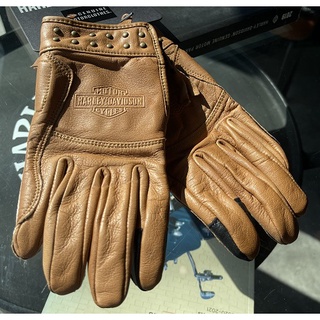 ถุงมือ HARLEY-DAVIDSON GLOVES-F/F,ELECTRA,LEATHER,BROWN