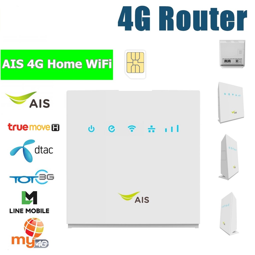 AIS 4G Home WiFi สินค้าใหม่ใส่ซิม4Gได้ทุกค่าย ทำเน็ตบ้านด้วยSIM ประหยัดคุ้ม 4G Router สินค้าใหม่ แถมฟรี!! สาย USB DC12V