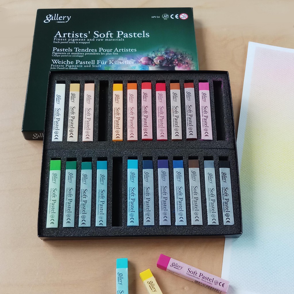 สี Soft Pastel 24 สี แบรนด์ Gallery Mungyo