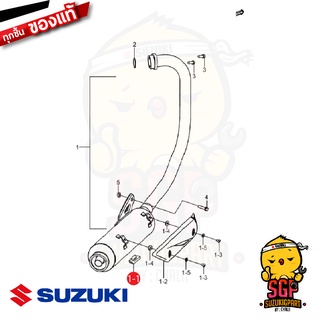 ลูกยางกันกระแทก สกรู (6X10) แหวนรอง (6.5X18.0X1) แท้ Suzuki GD110 - GD110HU - ฝาครอบท่อไอเสีย