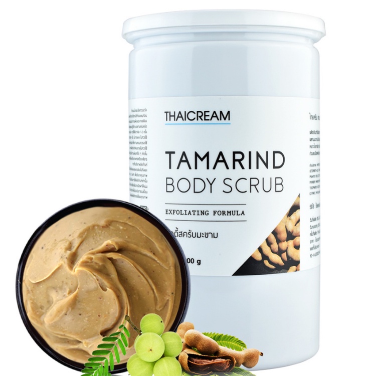 Thaicream สครับมะขาม 1กิโล สครับขัดผิว ไทยครีม Tamarind Body Scrub ขัดขี้ไคล สปา spa ครีมขัดผิว