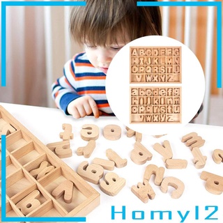 [HOMYL2] บล็อกตัวอักษร Montessori ของเล่นเพื่อการศึกษา พร้อมกล่องแยก สําหรับเด็ก