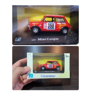 CARARARA  MINI COOPER รถโมเดล สเกล1/43 DIECAST งานสะสมเก่าเก็บของใหม่ในกล่อง