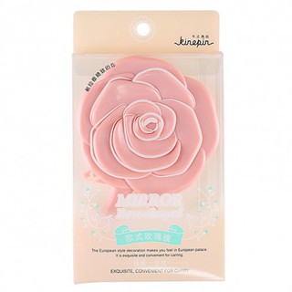 Kinepin กระจกลายกุหลาบพร้อมด้ามจับ (J0765_PINK)