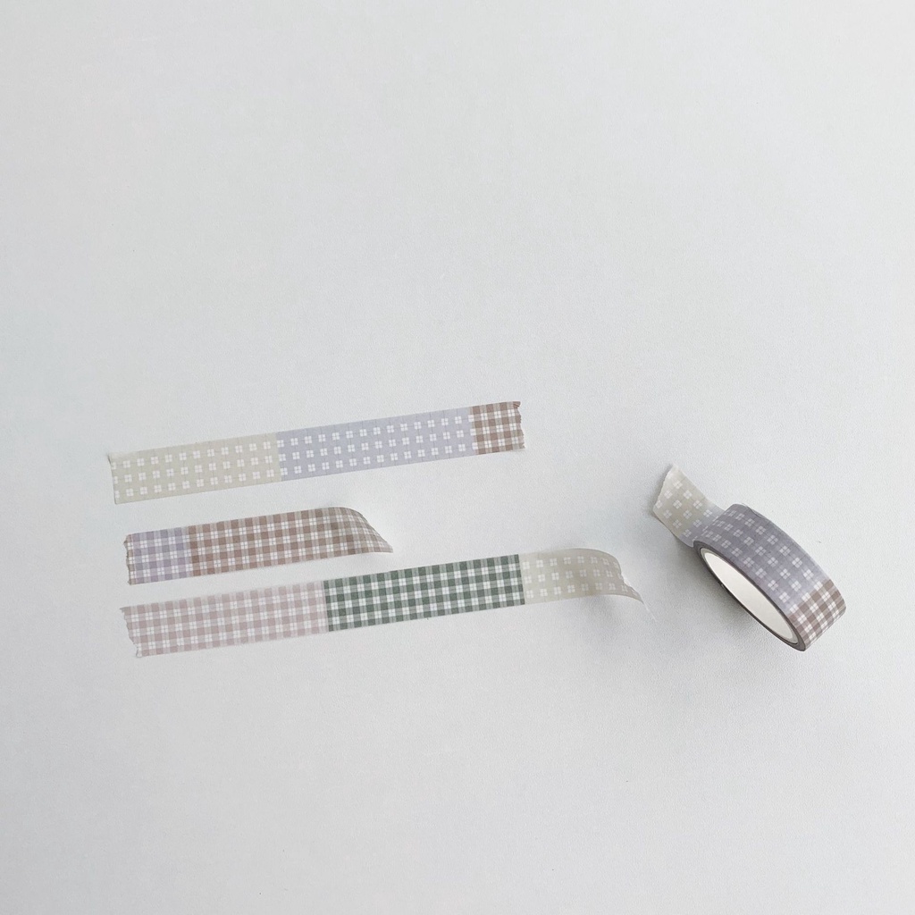 สติกเกอร์เทปวาชิ ลายสก๊อต สําหรับตกแต่งสมุดภาพ DIY - รูปที่ 2