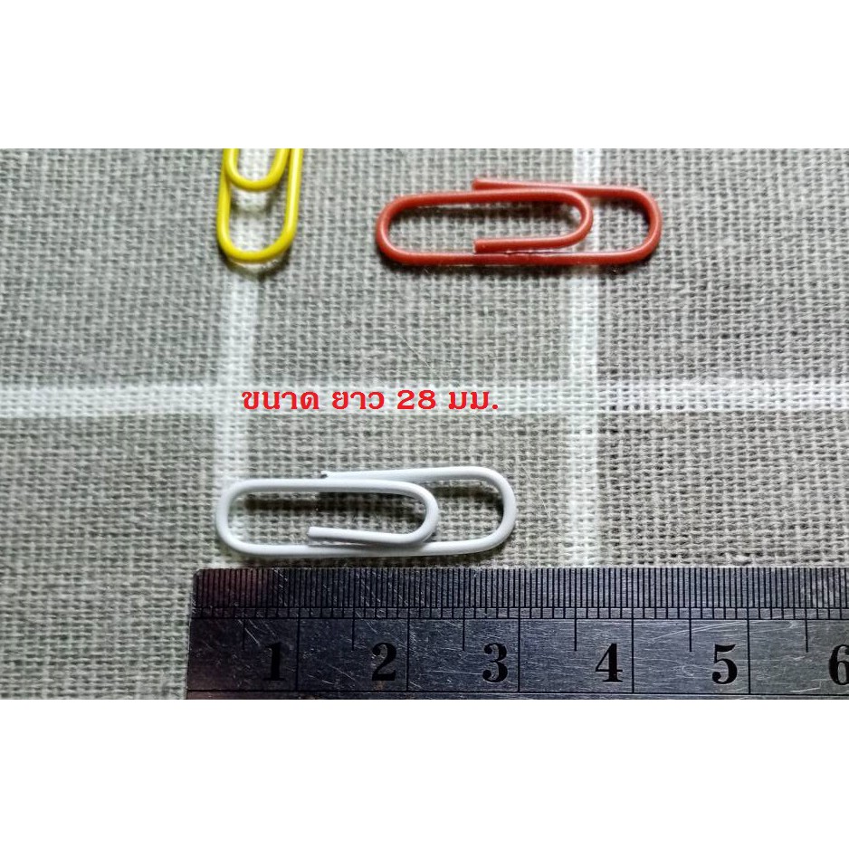 คลิปหนีบกระดาษ ลวดเสียบกระดาษ สีสดใส 80ชิ้น/กล่อง - รูปที่ 2