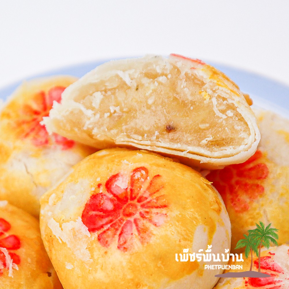 ขนมเปี๊ยะตาลกง ขนมเปี๊ยะ ขนมเปี๊ยะเพชรบุรี ชิ้นเล็ก พอดีคำ มี 3 ไส้ 1 ถุง มี 10 ชิ้น - รูปที่ 3