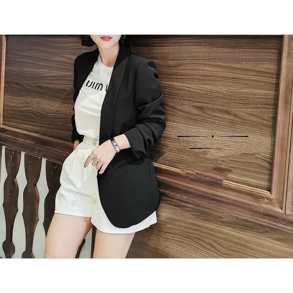 เบลเซอร์ SHIRT - 2-LAYER COLLAR SLEEVED VEST
