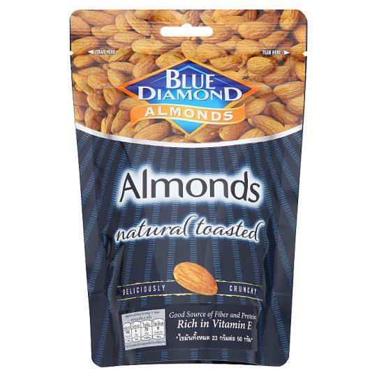 Blue Diamond Almond บลูไดมอนด์ อัลมอนด์ ขนาด 150กรัม/ถุง แพ็คละ2ถุง