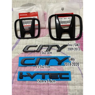 ใหม่ โลโก้สัญลักษณ์เมือง Honda city Black Hitam Honda city Tmo GM2 GM3 GM6 Faceift city gn2