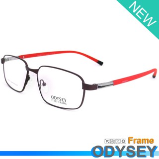 Odysey แว่นตา รุ่น 4274 C-5 สีแดง กรอบเต็ม ขาสปริง วัสดุ สแตนเลส สตีล (สำหรับตัดเลนส์) กรอบแว่นตา Eyeglasses