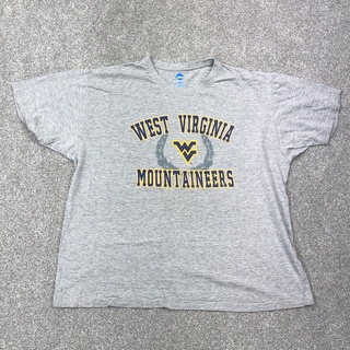 เสื้อยืดสีขาวเสื้อยืด พิมพ์ลายโลโก้ WVU West Virginia Mountaineer สีเทา สไตล์วินเทจ สําหรับผู้ชาย ไซซ์ XLS-4XL