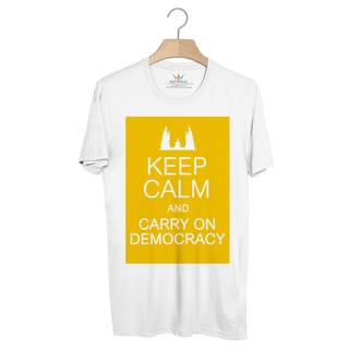 BP886 เสื้อยืด KEEP CALM AND CARRY ON DEMOCRACY