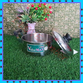 SEAGULL POT HIGH CHROME STAINLESS STEEL 22 CM. หม้อ 2 หูสแตนเลส หม้อไร้สารตะกั่ว,หม้อสแตนเลสใช้ในร้านอาหาร เครื่องตกแต่ง