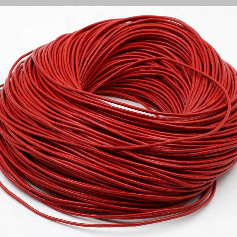 5m Fashion Real Leather Rope String Cord Necklace Charms for Jewelry Making Diy 1.0mm 1.5mm 2.0mm 3.0mm Any Color #6