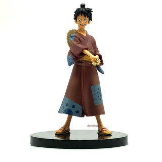 โมเดล ของเล่น วันพีช ลูฟี่  Monkey D. Luffy Wano Country DXF One Piece ขวัญของเล่นทำมือ ตกแต่งโต๊ะ เด็กผู้ชาย ญี่ปุ่น