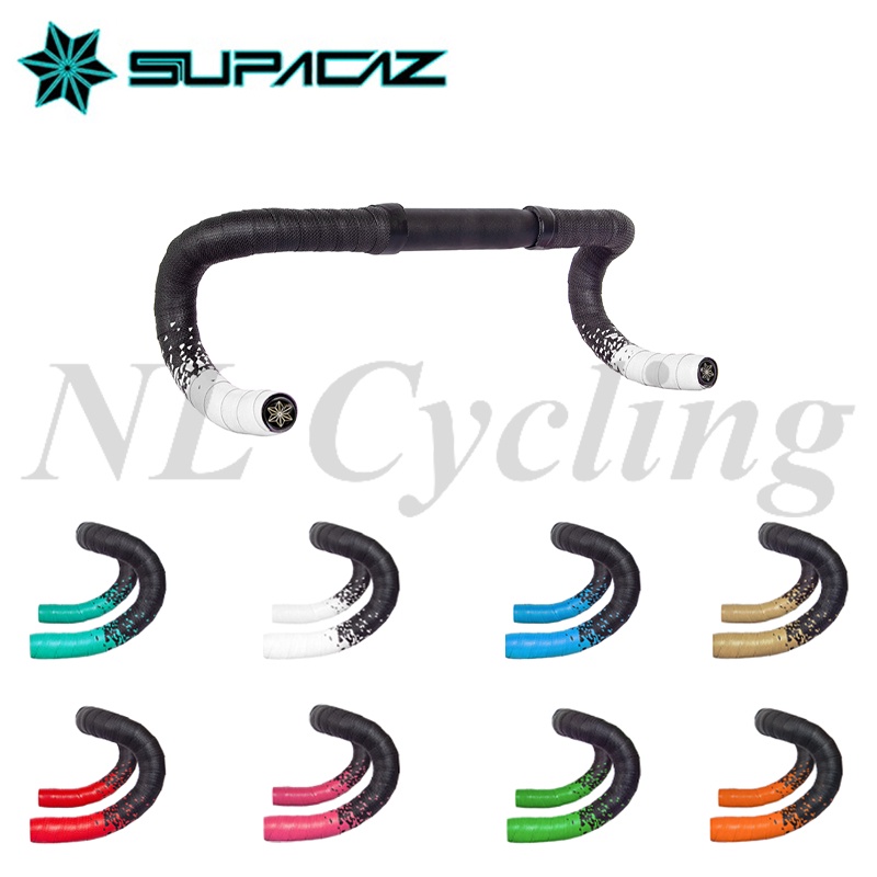 Boutique & Stockroad Bike เทปแฮนด์ PU+EVA Anti-Vibration Bike Straps Breathable Handle Belt Handlebar Wrap