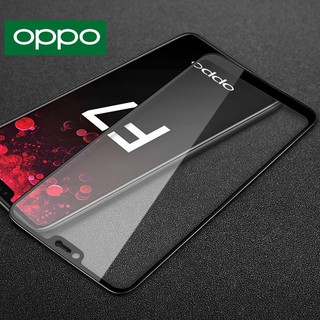 9D สีดำ OPPO K1 F5 A75 F7 R15 F9 R17 F11 A91 A8 Reno 3 Realme X2 A11K 6 A31 F15 C3 X50 Pro Plus เต็มจอ ปกป้อง ฟิล์ม กระจกนิรภัย ป้องกันจอ