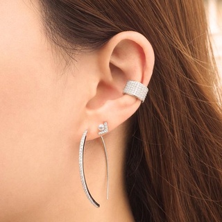 Silvermatters ต่างหูก้านคริสตัลโอ (Crystal O Earring)