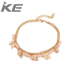 Jewelry Beads Hollow Leaf Alloy 2 Anklet for girls for women low price