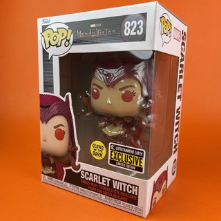 Funko POP Scarlet Witch Darkhold Book Wandavision Glow in the Dark 823