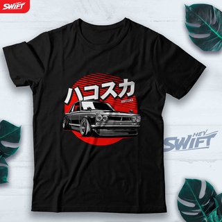 [COD]เสื้อยืด พิมพ์ลาย Nissan SKYLINE GTR GTR HAKOSUKA JDM LEGEND JAPAN DISTROS-5XL