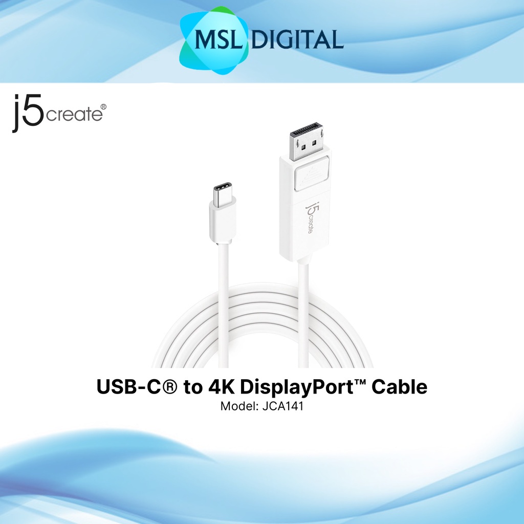 J5create สาย displayport USB Type-C เป็น 4K - JCA141